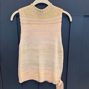 Sleeveless Sweater with Side Tie